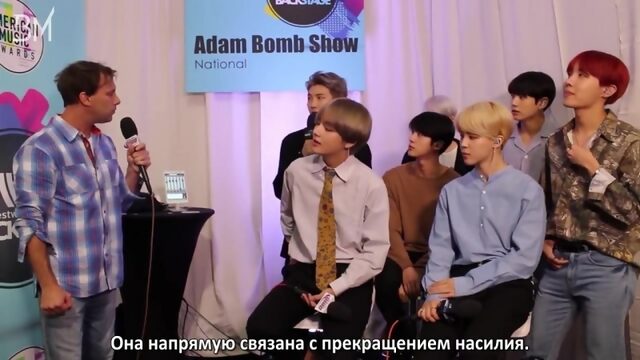 [rus sub] bts interview @ adam bomb show