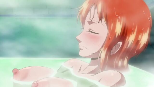 Nami nude; naked; in the bathroom; big boobs; big tits; big ass; pussy; 3d sex porno hentai; [one piece]