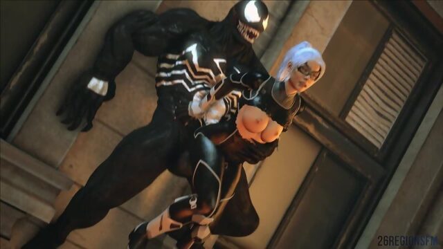 BLACKCAT VS VENOM 3D porn