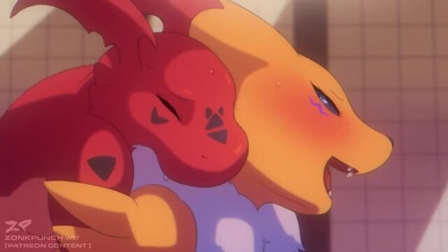 FURRY YIFF BATH TIME RENAMON AND GUILMON CREAMPIE SOUND zonkpunch