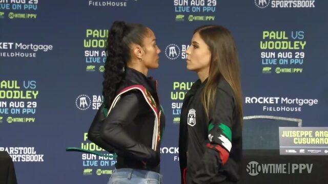 Amanda Serrano vs. Yamileth Mercado - Press Conference Staredown