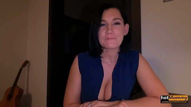 real MILF step-Aunt teaches not only math Hot Mommy