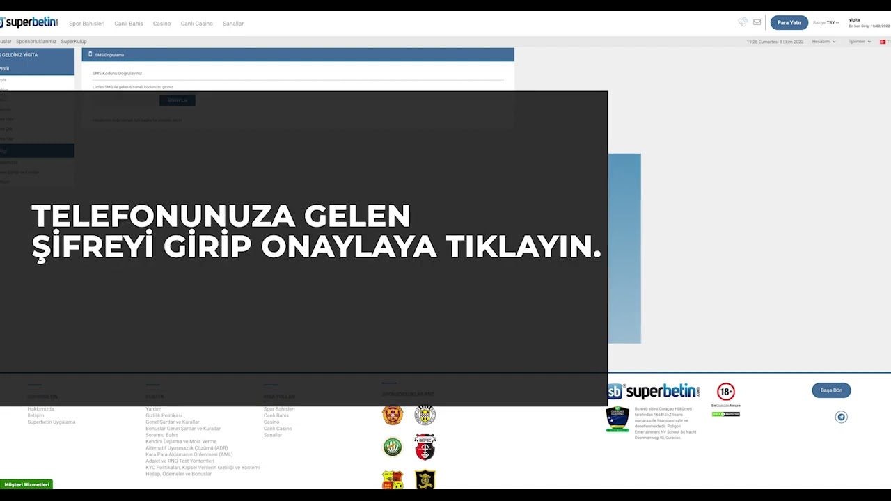 Superbetin SMS Doğrulama Bilgisayar Üzerinden Nasıl Yapılır?